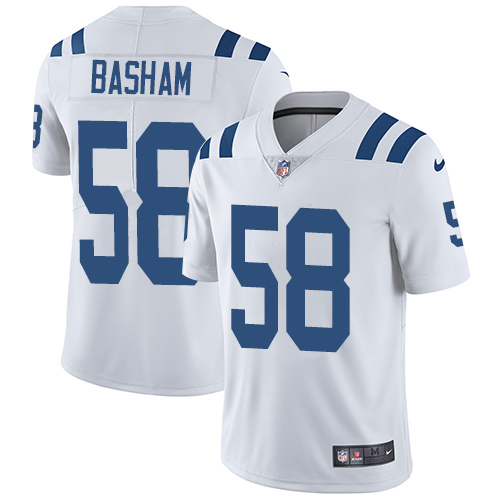 Indianapolis Colts #58 Limited Tarell Basham White Nike NFL Road Men Vapor Untouchable jerseys->indianapolis colts->NFL Jersey